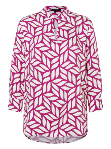 More & More Printbluse in graphical leaf print pink hibiscus