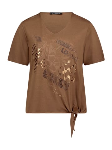 Betty Barclay Basic Shirt mit Schleifenknoten in Classic Nougat