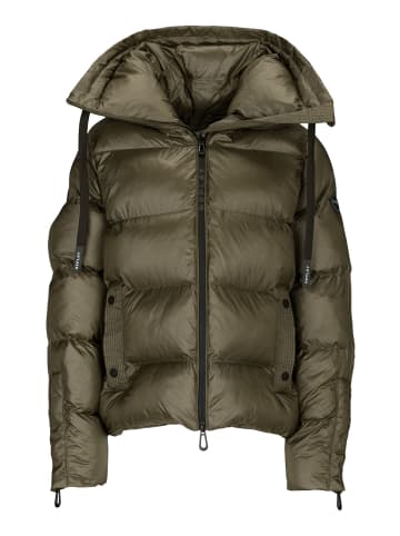 Replay Kurze Nylon Jacke - Hoher Kragen in grün