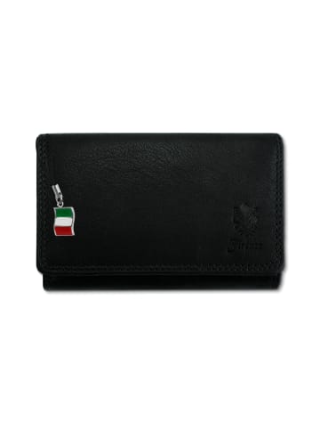 Florence Leder Portemonnaie Florence Geldbörse schwarz ca. 12cm