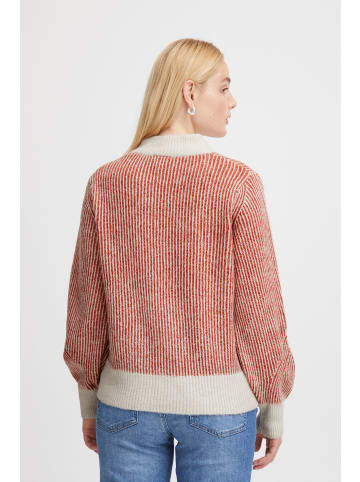 ICHI Strickpullover IHKAMARA LS STRIPE4 - 20119231  Strickpullover mit Stehkragen in Orange