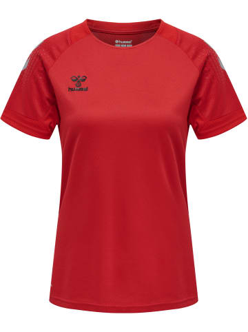 Hummel Hummel T-Shirt Hmllead Multisport Damen Leichte Design Schnelltrocknend in TRUE RED