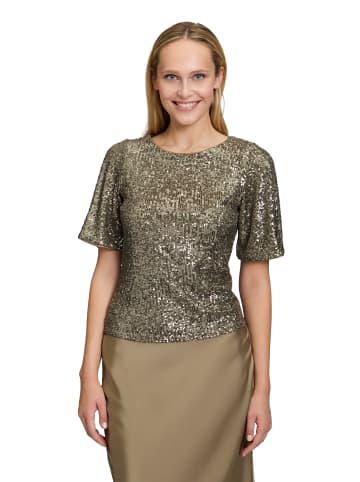 Vera Mont Pailletten-Bluse mit Flügelärmeln in Turf