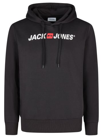 Jack & Jones Pullover JJMORTY OLD LOGO SWEAT HOOD SMU in Schwarz