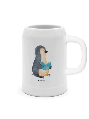 Mr. & Mrs. Panda Krug Pinguin Buch ohne Spruch in Weiß