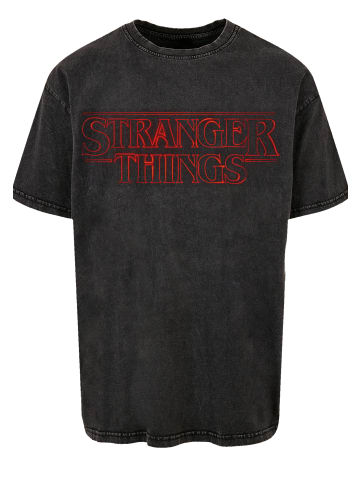 F4NT4STIC Oversize T-Shirt Stranger Things Glow Logo Netflix TV Series in schwarz