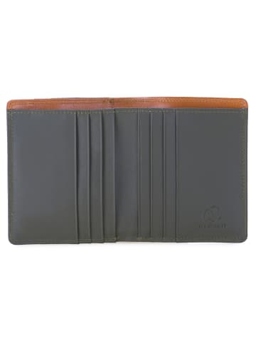 MYWALIT Geldbörse Leder 9 cm tan/olive