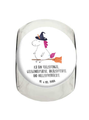 Mr. & Mrs. Panda Lebensmittelbehälter Einhorn Hexe mit Spruch in Weiß