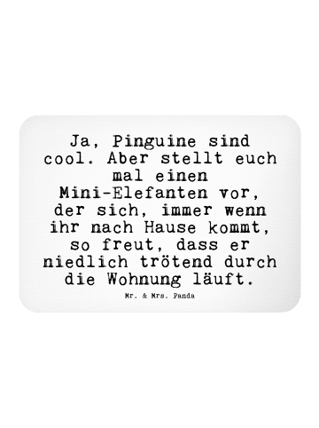 Mr. & Mrs. Panda Kühlschrankmagnet Ja, Pinguine sind cool.... mi... in Weiß