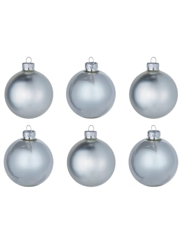 Butlers Weihnachtskugel HANG ON 6er-Set in Silber