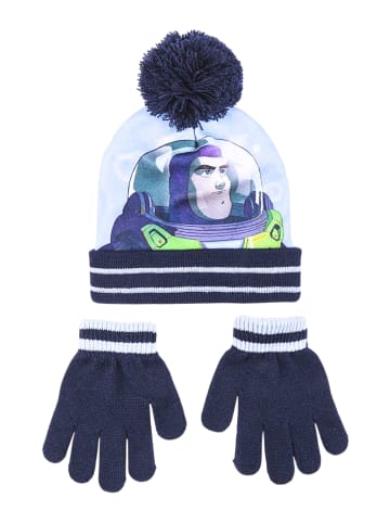 Disney 2-tlg. Winter Set: Buzz Lightyear Mütze & Handschuhe in Blau