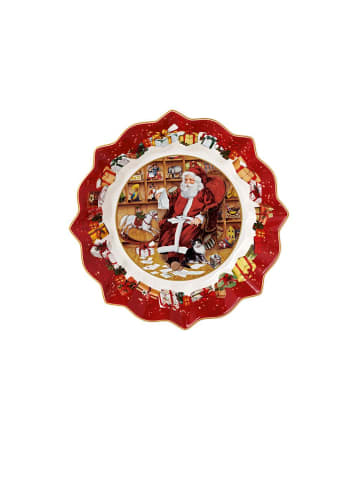 Villeroy & Boch Schale "Santa liest Wunschzettel" Toy's Fantasy in ø 25 cm in bunt