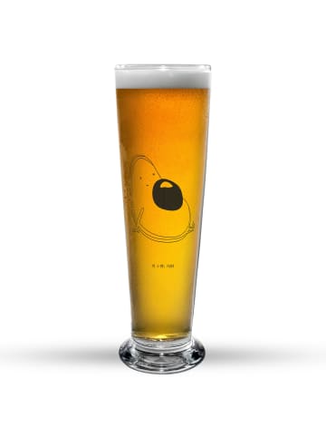 Mr. & Mrs. Panda Bierglas Avocado Schwangerschaft ohne Spruch in Transparent