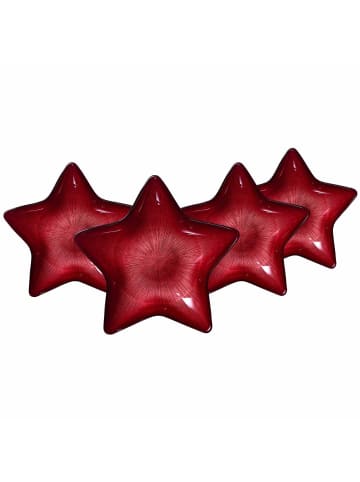 Ritzenhoff & Breker 4er Set Teller Starlight in Rot ø 29 cm