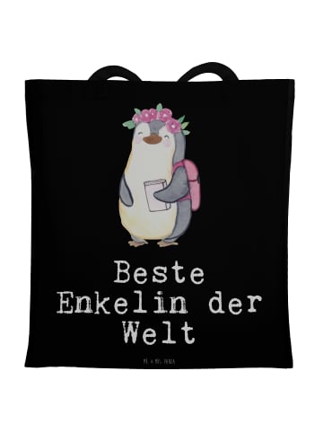 Mr. & Mrs. Panda Tragetasche Pinguin Beste Enkelin der Welt mit ... in Schwarz