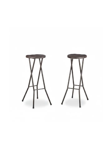 relaxdays 2x Barhocker in Braun - (B)32,5 x (H)80 x (T)29 cm