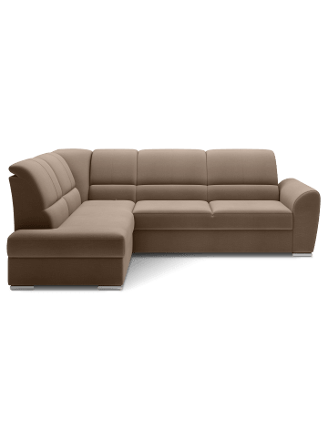 MF Design Silver Recamiere Links in Braunbeige -  (L) 270 x (B) 270 x (H) 93 cm