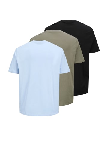 JACK & JONES PLUS 3er-Pack T-shirt in Black