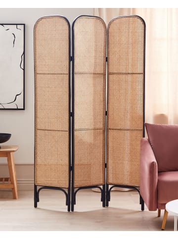 Beliani Paravent POTENZA in /Braun/Schwarz - (W) 105 x (H) 180 x (L) 3 cm