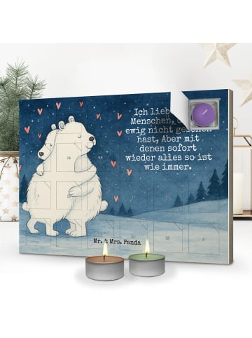 Mr. & Mrs. Panda Duftkerzen Adventskalender Eisbär Umarmen Desig... in Weiß