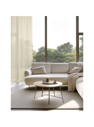 Schöner Wohnen Kollektion Transparenter Ösenvorhang SOLID in Beige