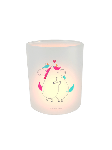 Mr. & Mrs. Panda Outdoor Windlicht Einhorn Mitteilung ohne Spruch in Transparent
