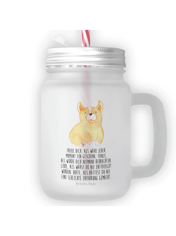 Mr. & Mrs. Panda Trinkbecher Corgie mit Spruch in Transparent