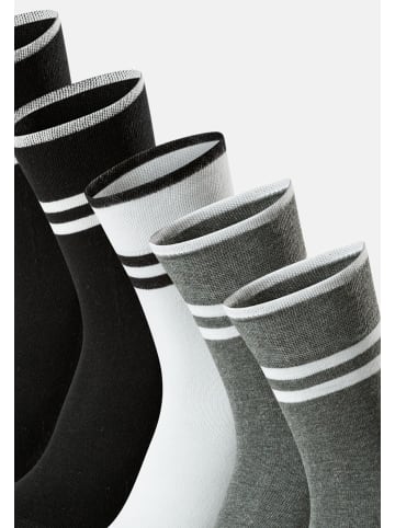 Schiesser Socken Bluebird in Schwarz / weiß / grau