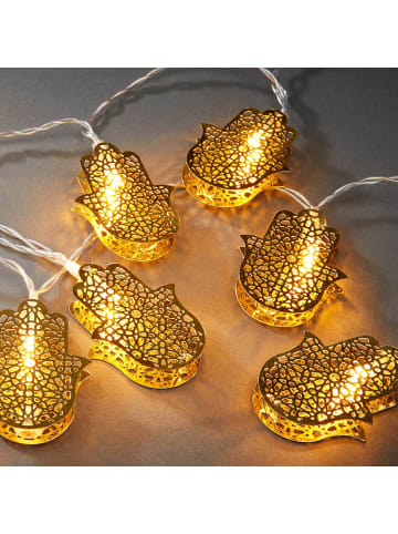 Butlers LED Lichterkette 10 Lichter FATIMA in Gold