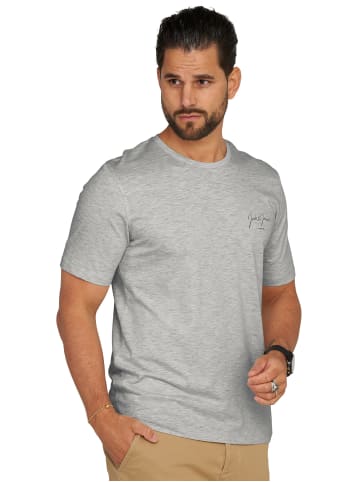 Jack & Jones T-Shirt - JJSANCHEZ TEE SS CREW NECK in Grey Melange/Style 2