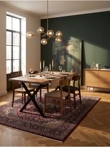 KADIMA DESIGN Esstisch Massivholz Industrial, Akazie kompakt mit X-Beinen