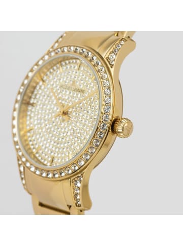 Jacques Lemans Damenuhr Quarz Venice Goldfarben mit Glitzer