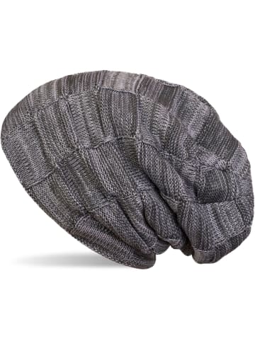 styleBREAKER Feinstrick Beanie Mütze in Grau