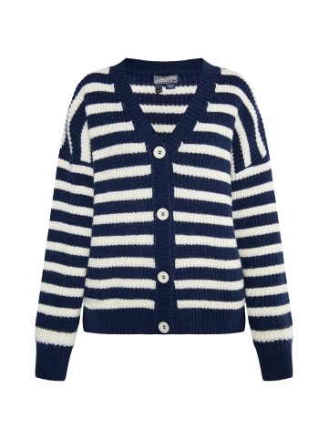 DreiMaster Damen Strickjacke in Wollweiss Marine