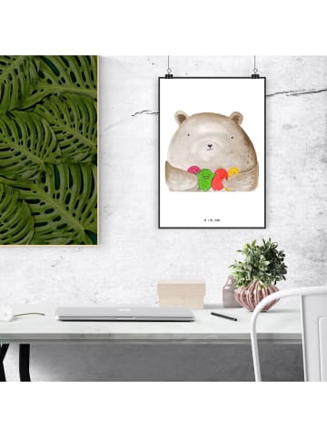 Mr. & Mrs. Panda Bild für Wand Bär Gefühl ohne Spruch in Weiß