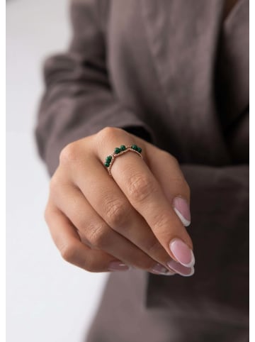 PURELEI Ring Green Harmony Rosegold