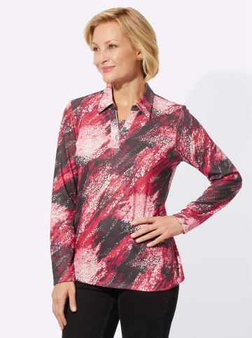 WITT WEIDEN 2-in-1-Langarmshirt in kirsche-schwarz-bedruckt