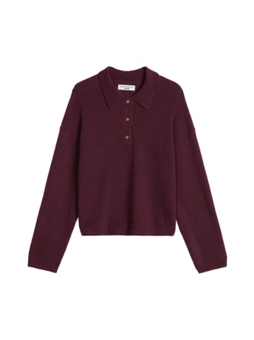 Marc O'Polo DENIM Strick-Poloshirt relaxed in Mahagony Jam