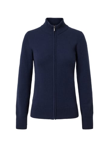 CASH-MERE.CH Cardigan mit Reissverschluss in Navy Blau