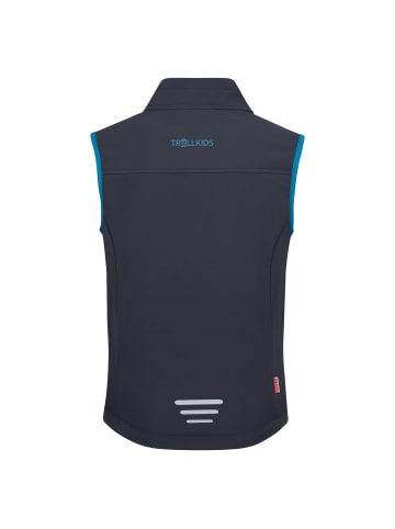Trollkids Funktionsweste Trollfjord in black/petrol