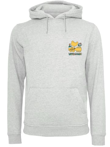 F4NT4STIC Hoodie Woodstock Brust Logo in grau meliert