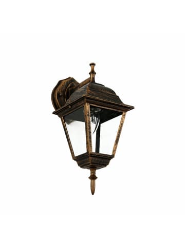 Licht-Erlebnisse Außen Wandlampe (B)15 x (H)34.5 cm in Schwarz Kupfer