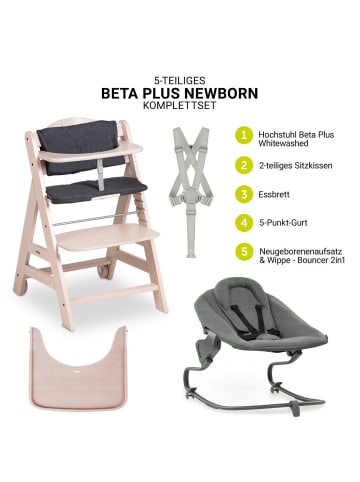 Hauck Beta Plus Whitewashed 5-tlg. Newborn Set in beige,gray