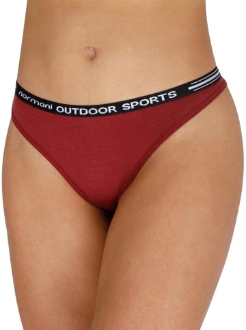 Normani Outdoor Sports Damen Merino Tanga Dubbo in Rot