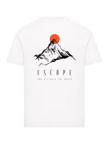 F4NT4STIC T-Shirt Escape Discover the World Mountain in weiß