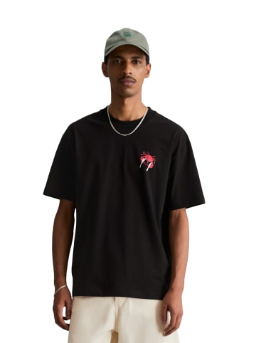 Marc O'Polo DENIM Crayfish Capsule T-Shirt, Chestprint, Relaxed Fit in Schwarz