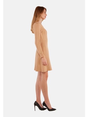 TOOCHE Kleid "Strickkleid" in beige