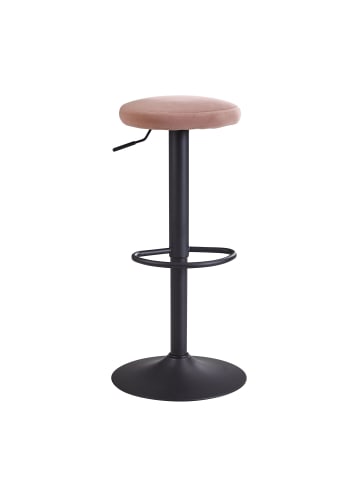 KADIMA DESIGN Barhocker Samt Hocker ohne Lehne 58 - 79 cm in Rosa