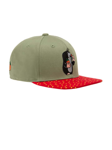 koaa Snapback Cap Der kleine Maulwurf - Erdbeere in oliv-rot