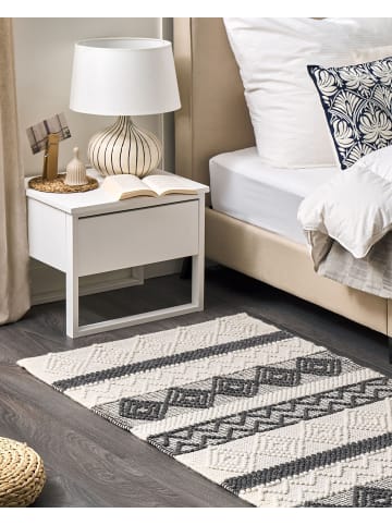 Beliani Kurzflor DAVUTLAR in Grau/Beige - (W) 80 x (H) 1 x (L) 150 cm